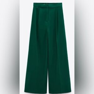 Zara Wide-Leg Green Trousers size S